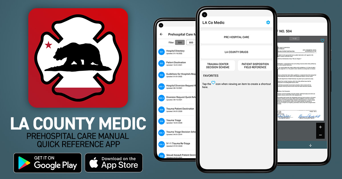 Algorithm for Cath Lab Activation LA County Medic